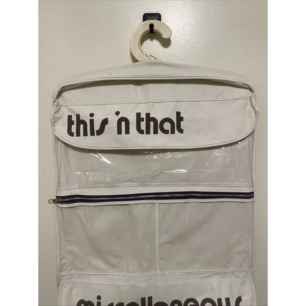 This ‘N That Vintage 1980’s Hanging Organizer Jewelry Bathroom Closet Spell Out